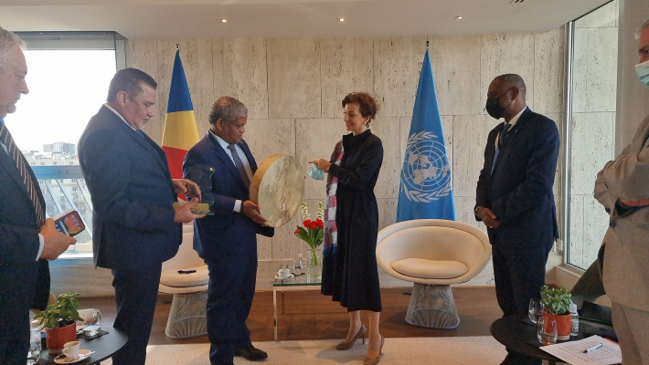 Mrs Azoulay with the Seychelles delegation